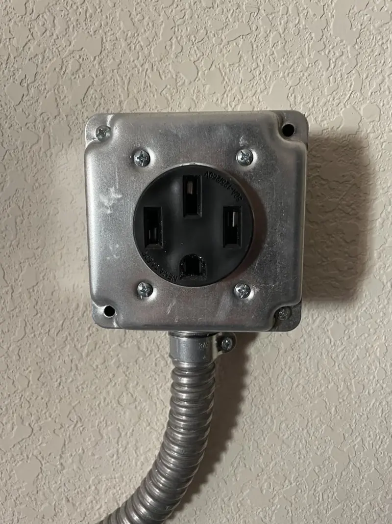 NEMA 14-50 outlet installed for Electrical Panel Upgrade in Newton